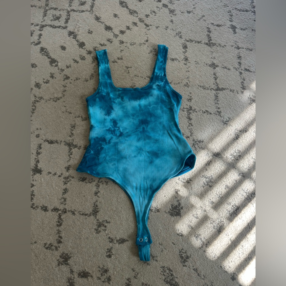 Windsor Teal Tie-Dye Bodysuit
